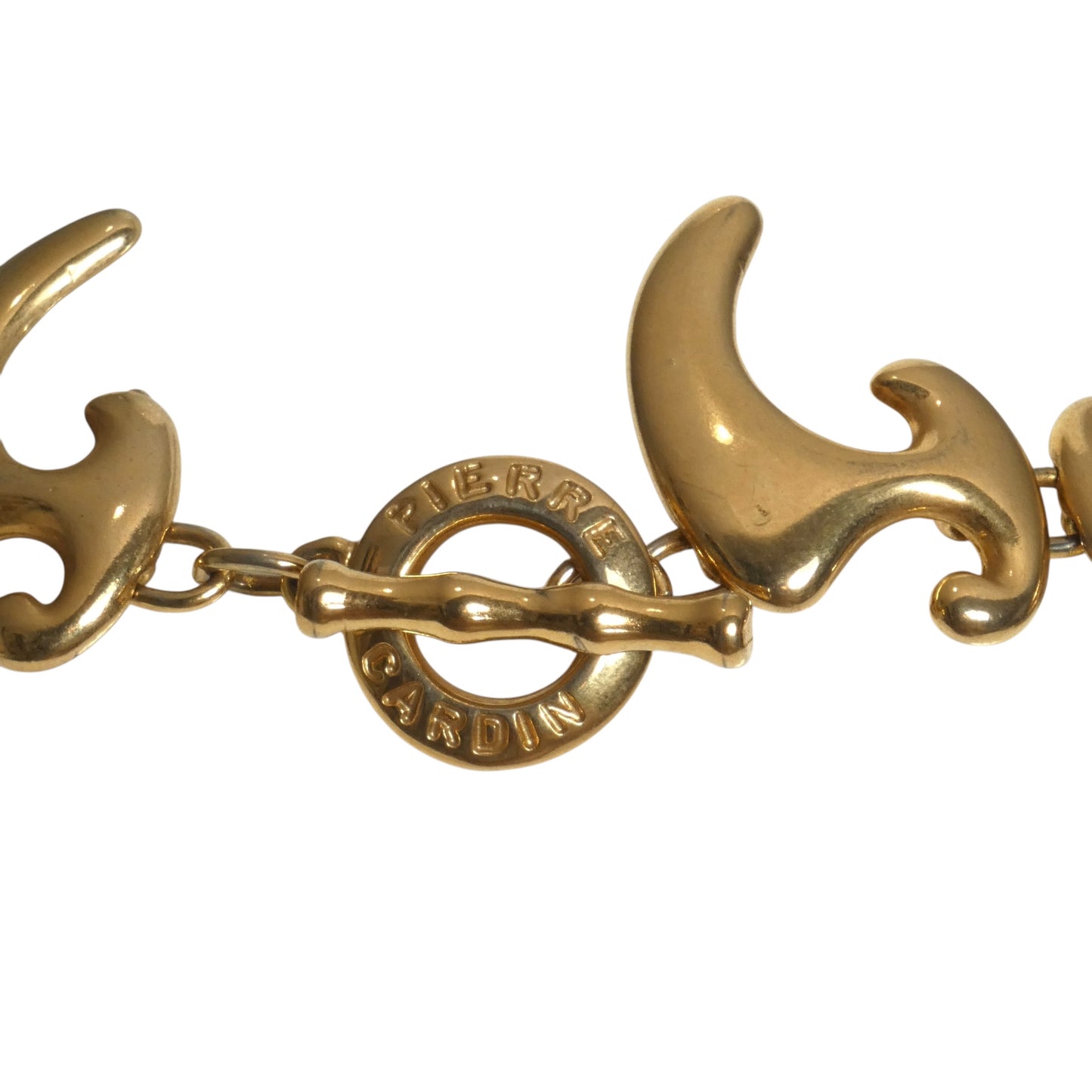 PIERRE CARDIN-1990s Gold Gilt Metal Necklace