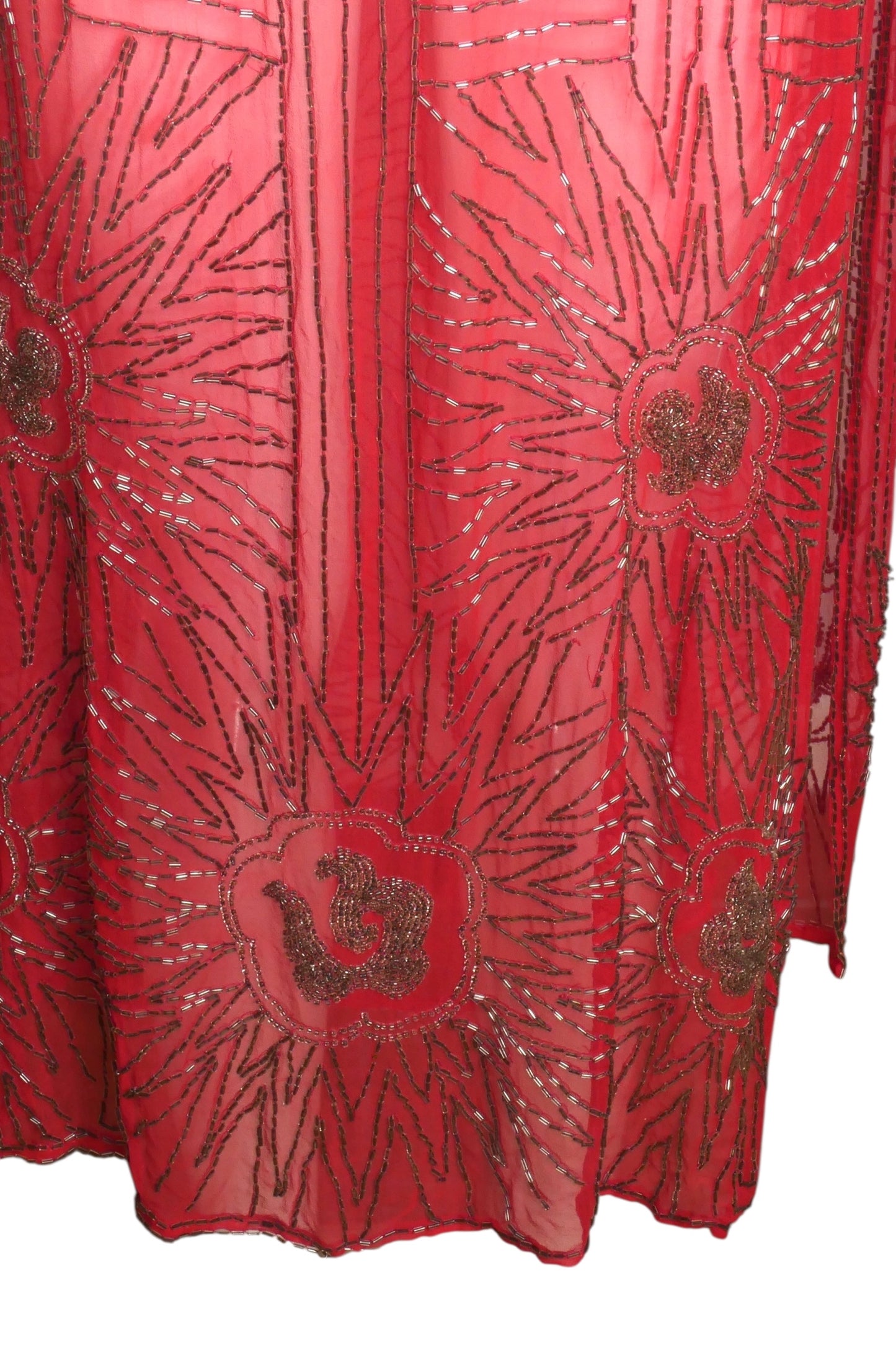 1920s Fuchsia Beaded Party Dress, One Size