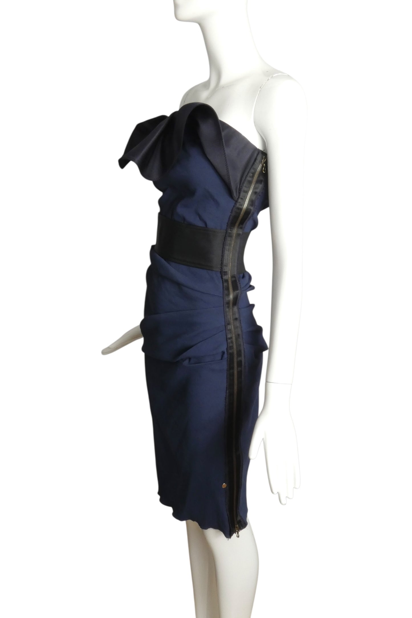 2010 Ruffled Cotton Dress, Size 4