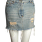 2000s Distressed Denim Mini Skirt, Size 4