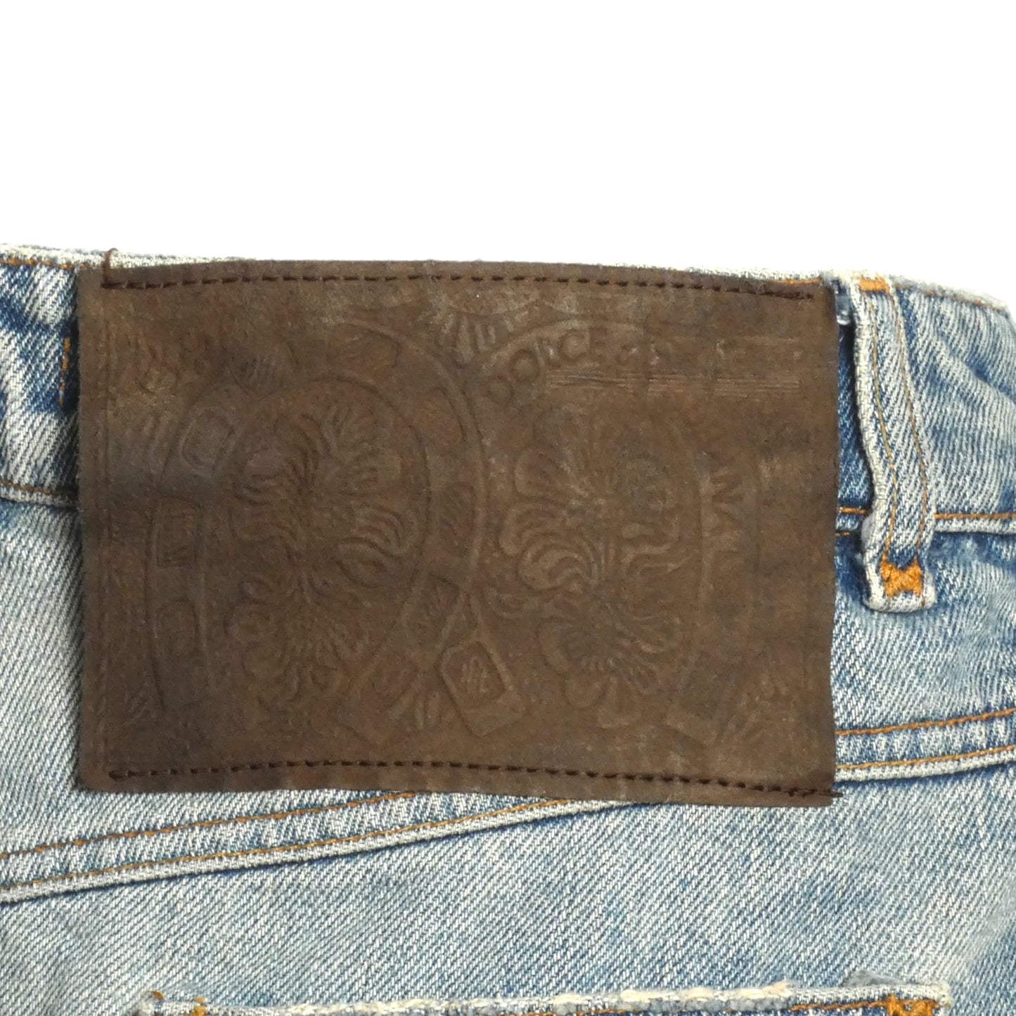 2000s Distressed Denim Mini Skirt, Size 4