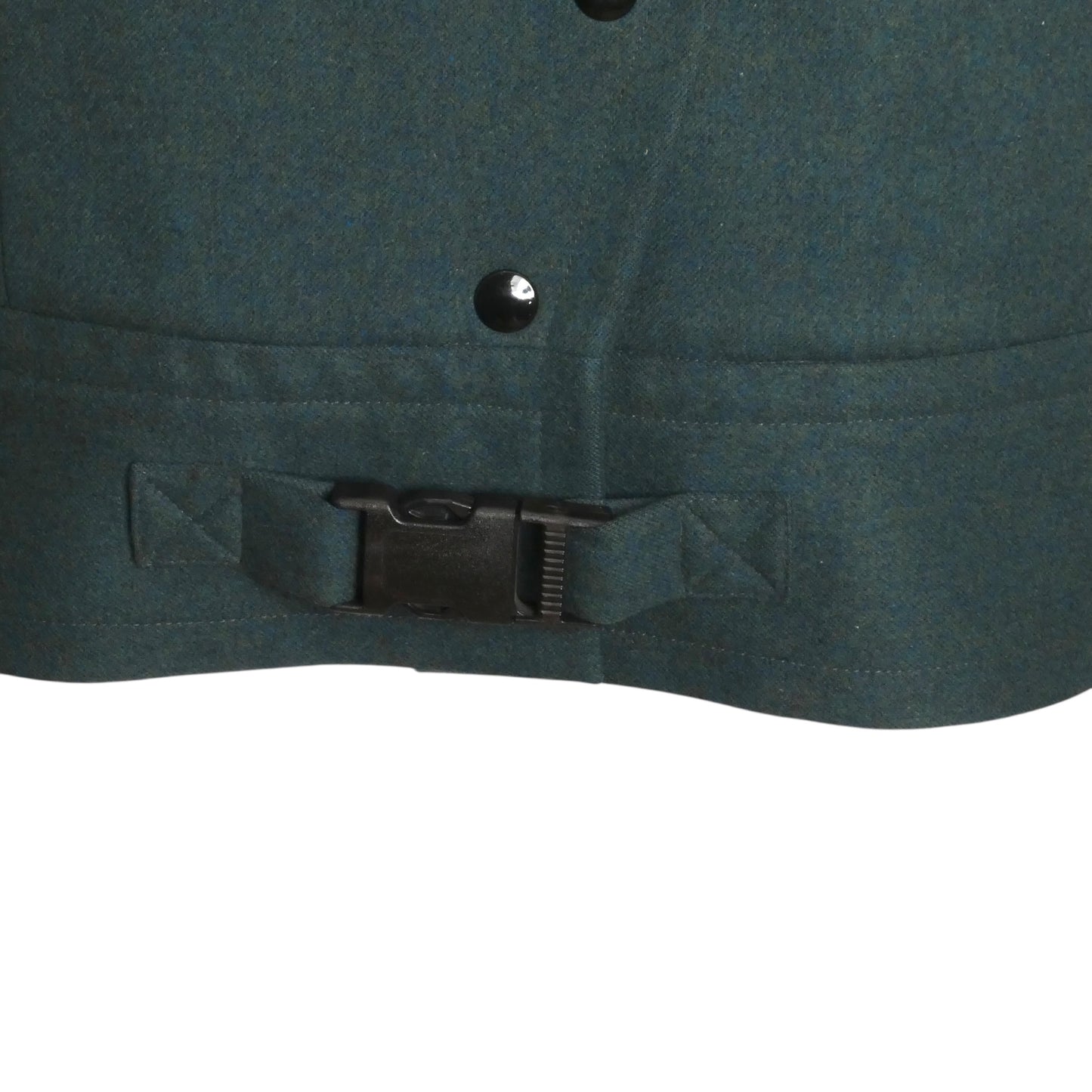 PIERRE CARDIN (HAUTE COUTURE)-1980s Teal Sculptured Wool Vest, Size-10