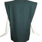 PIERRE CARDIN (HAUTE COUTURE)-1980s Teal Sculptured Wool Vest, Size-10