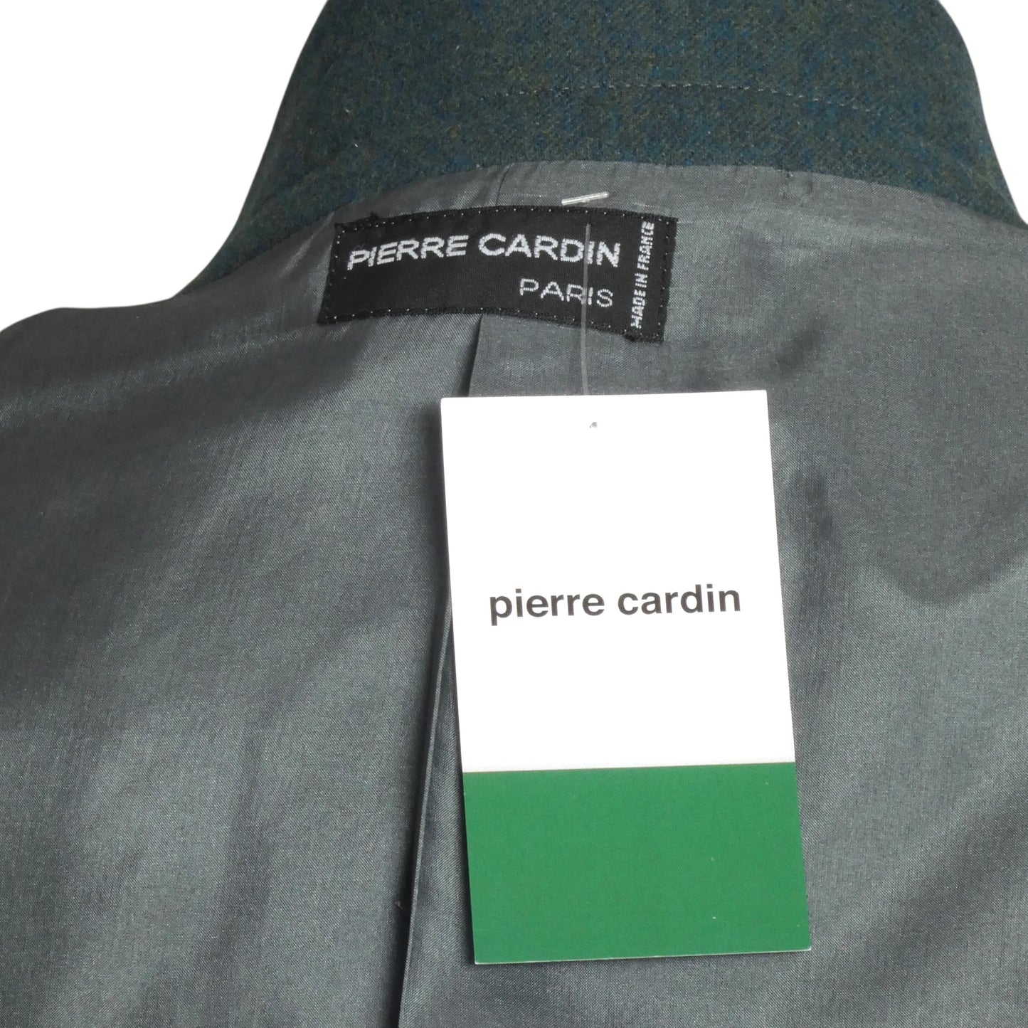 PIERRE CARDIN (HAUTE COUTURE)-1980s Teal Sculptured Wool Vest, Size-10