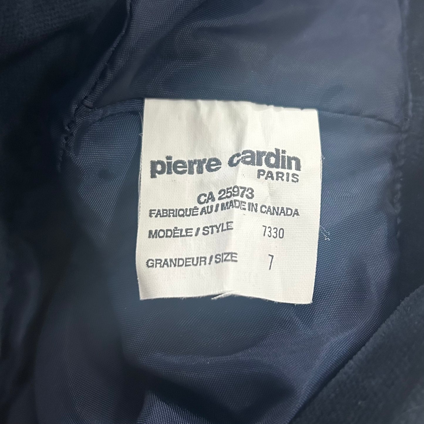 PIERRE CARDIN- 1980s Navy Velvet Hat