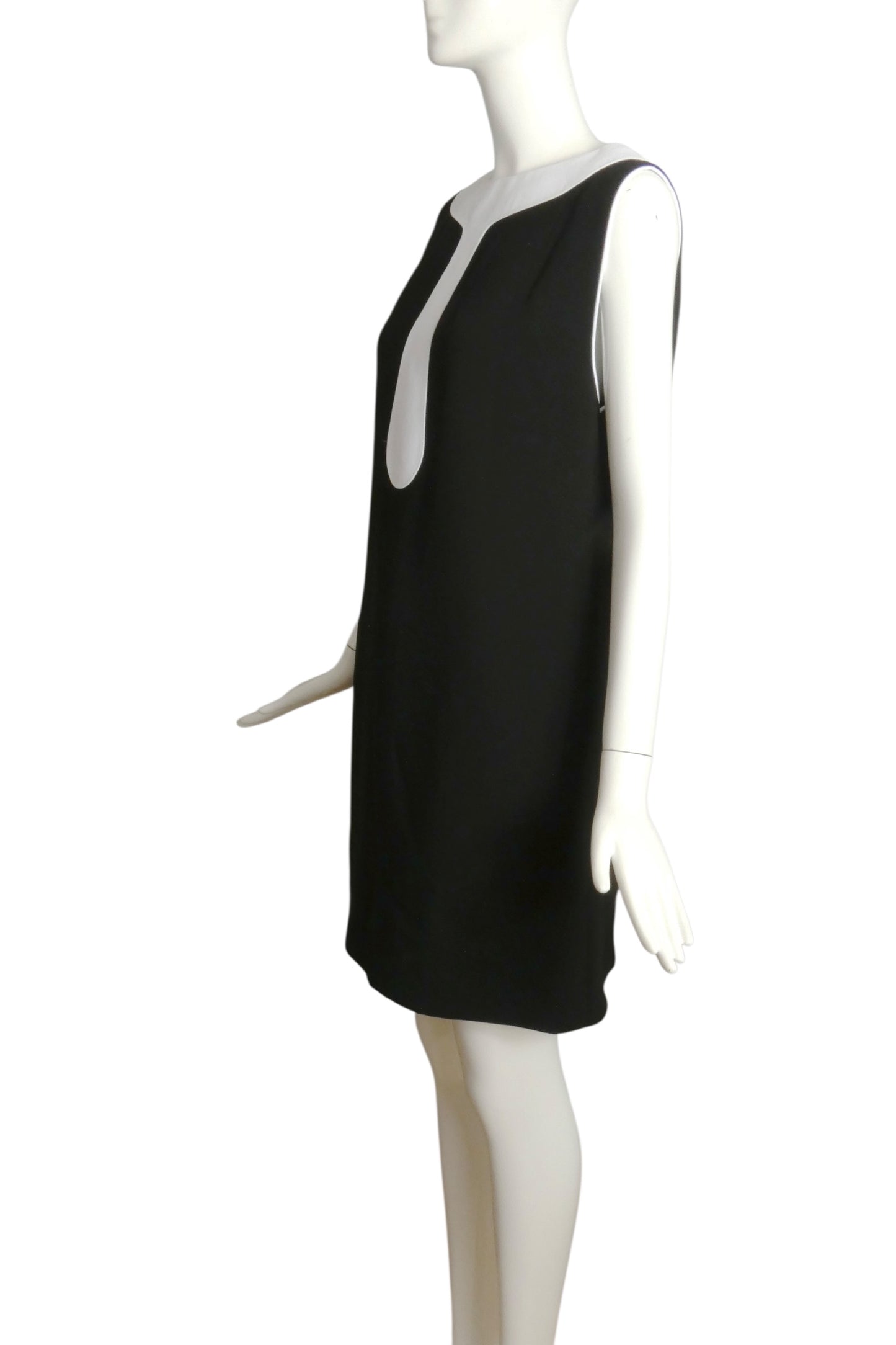 PIERRE CARDIN (HAUTE COUTURE)- 2000s Black Color Block Dress, Size 6