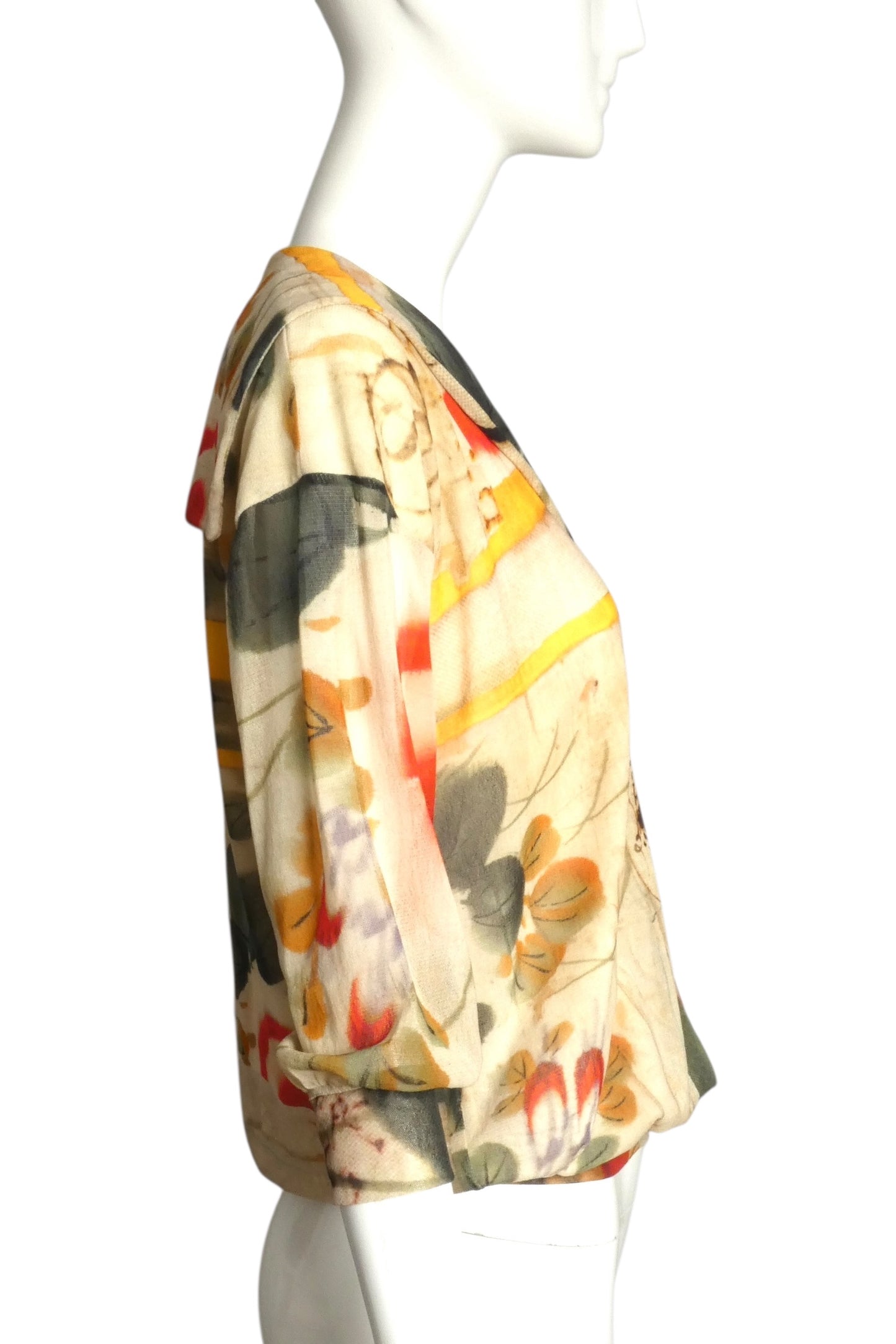 JEAN PAUL GAULTIER- Multi Color Mesh Sailor Blouse, Size 6