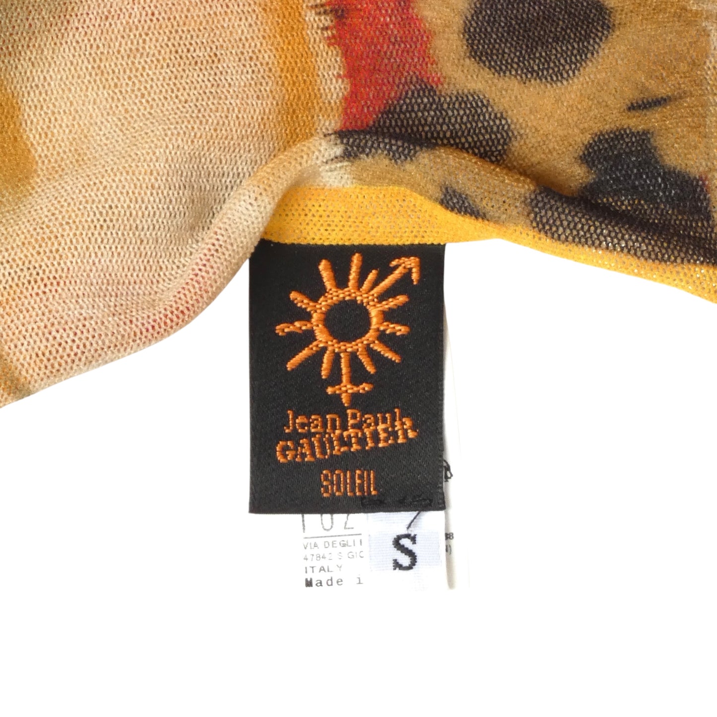 JEAN PAUL GAULTIER- Multi Color Mesh Sailor Blouse, Size 6