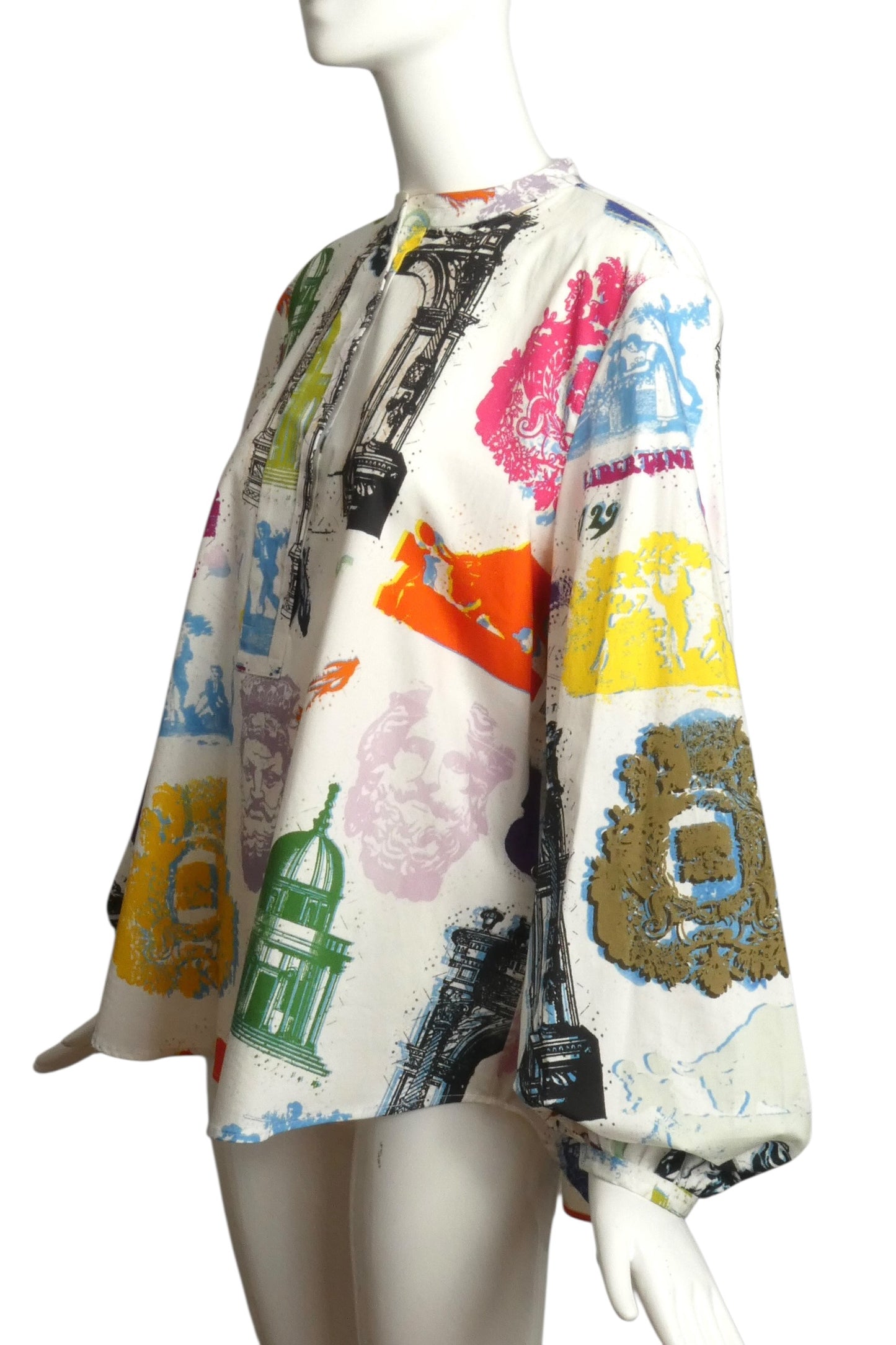 LIBERTINE- 2023 Printed Cotton Blouse, Size Large