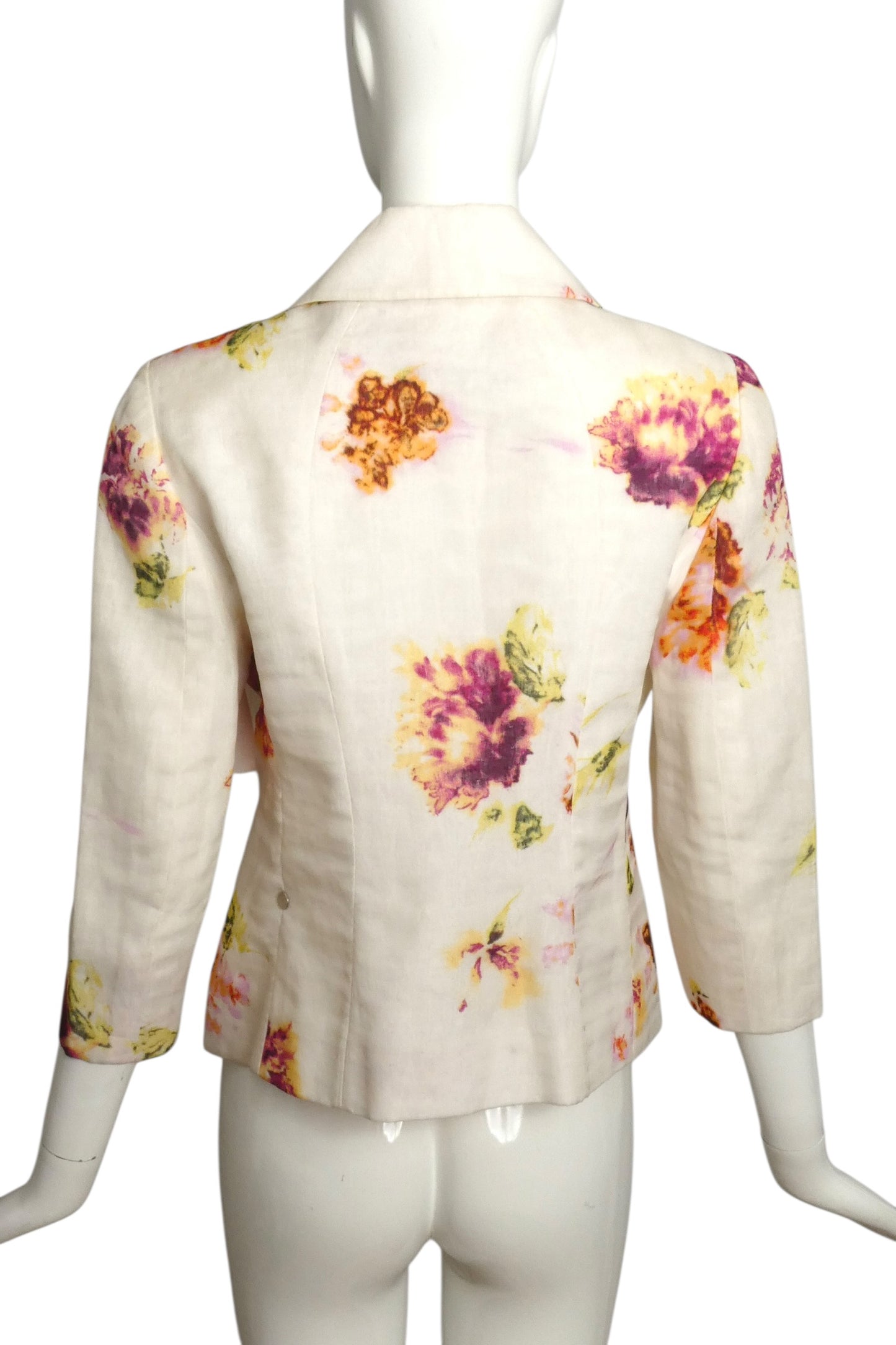 CHRISTIAN LACROIX- 1999 Floral Silk Blazer, Size 6