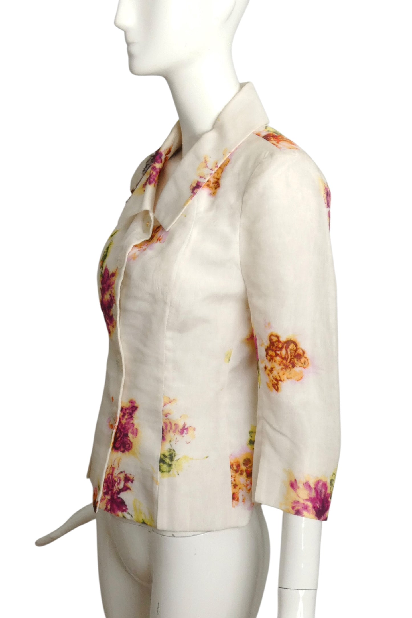CHRISTIAN LACROIX- 1999 Floral Silk Blazer, Size 6