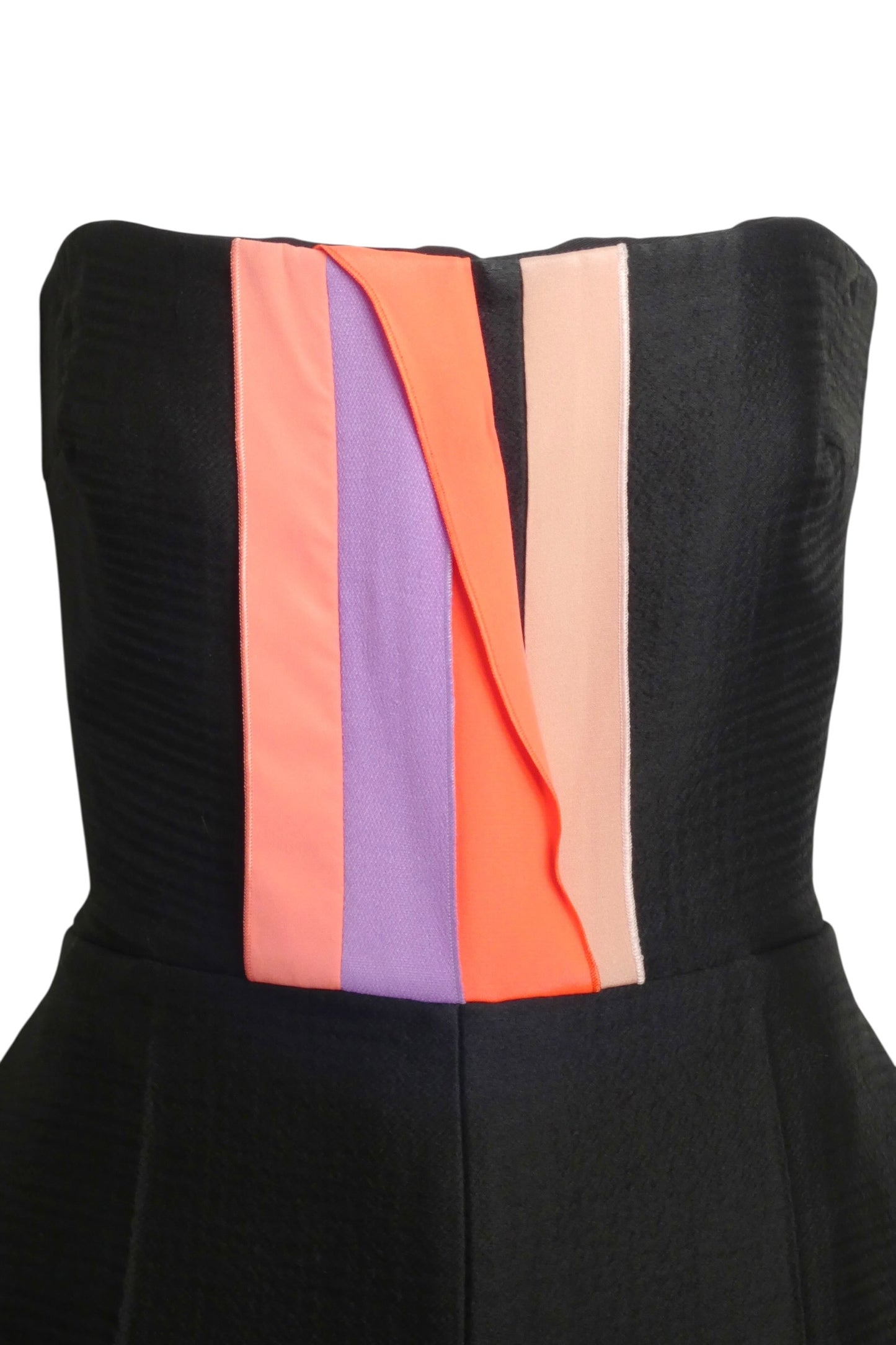 2015 Black Wool/Silk Blend Bustier Jumpsuit, Size 10