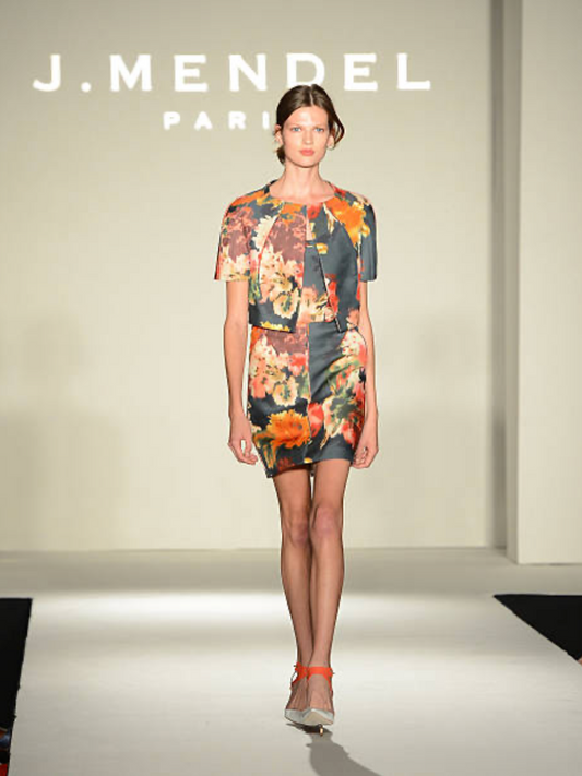 J. MENDEL- 2013 Floral Satin Bolero, Size 8