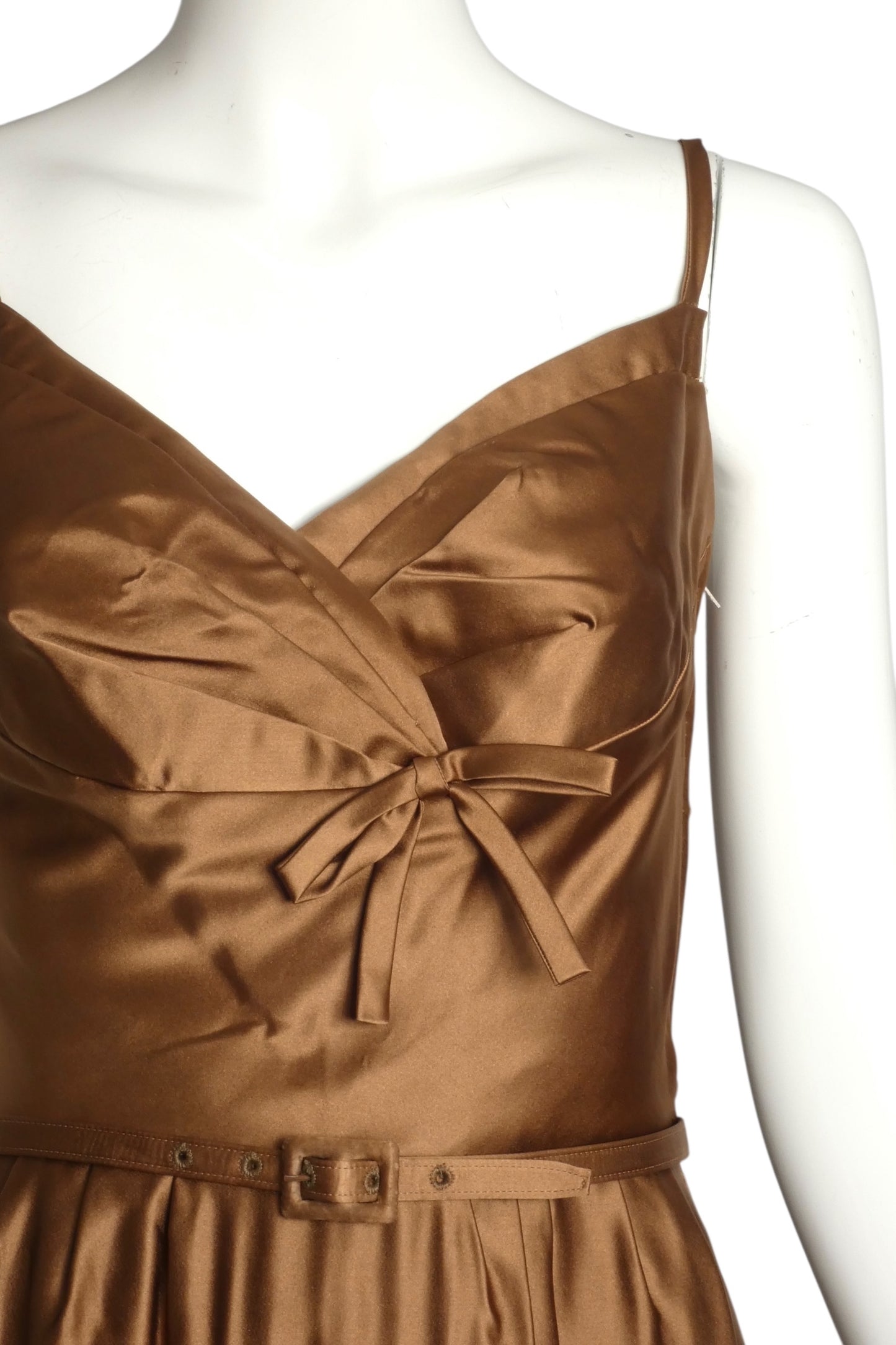 MAURICE RENTNER- 1950s 2pc Satin Coat & Dress Ensemble, Size 2