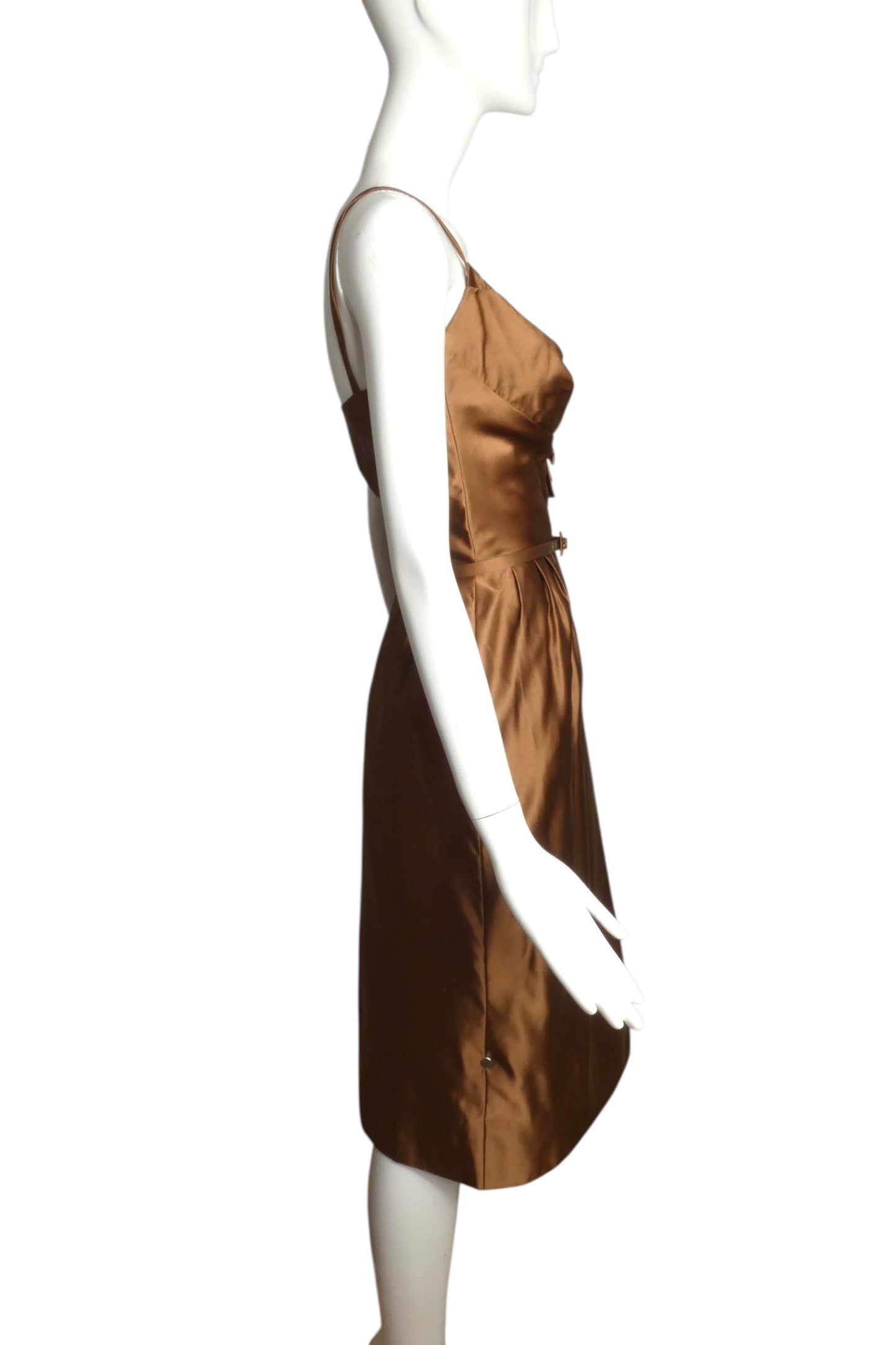 MAURICE RENTNER- 1950s 2pc Satin Coat & Dress Ensemble, Size 2