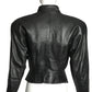 MICHAEL HOBAN- 1980s Black Leather Biker Jacket, Size 6