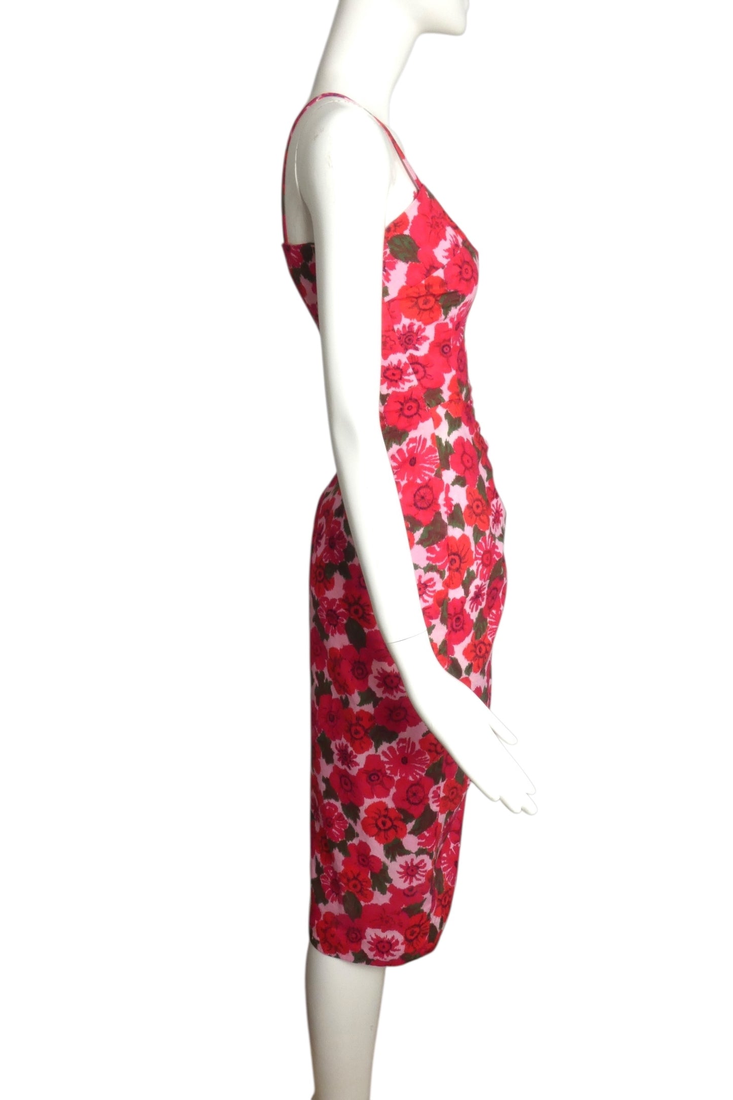 1950s Floral Cotton Summer Dress, Size 2