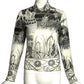 YOHJI YAMAMOTO- 2003 Printed Turtleneck Top, Size 4