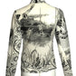 YOHJI YAMAMOTO- 2003 Printed Turtleneck Top, Size 4