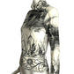 YOHJI YAMAMOTO- 2003 Printed Turtleneck Top, Size 4