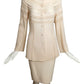CHADO- 2011 Ivory Wool Cutwork Skirt Suit, Size 6