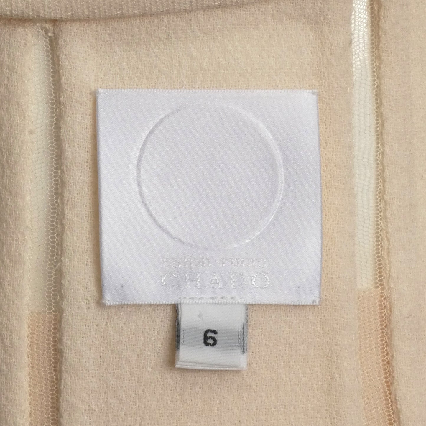 CHADO- 2011 Ivory Wool Cutwork Skirt Suit, Size 6