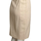 CHADO- 2011 Ivory Wool Cutwork Skirt Suit, Size 6