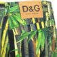 D&G- 1990s Bamboo Print Cotton Pants, Size 6
