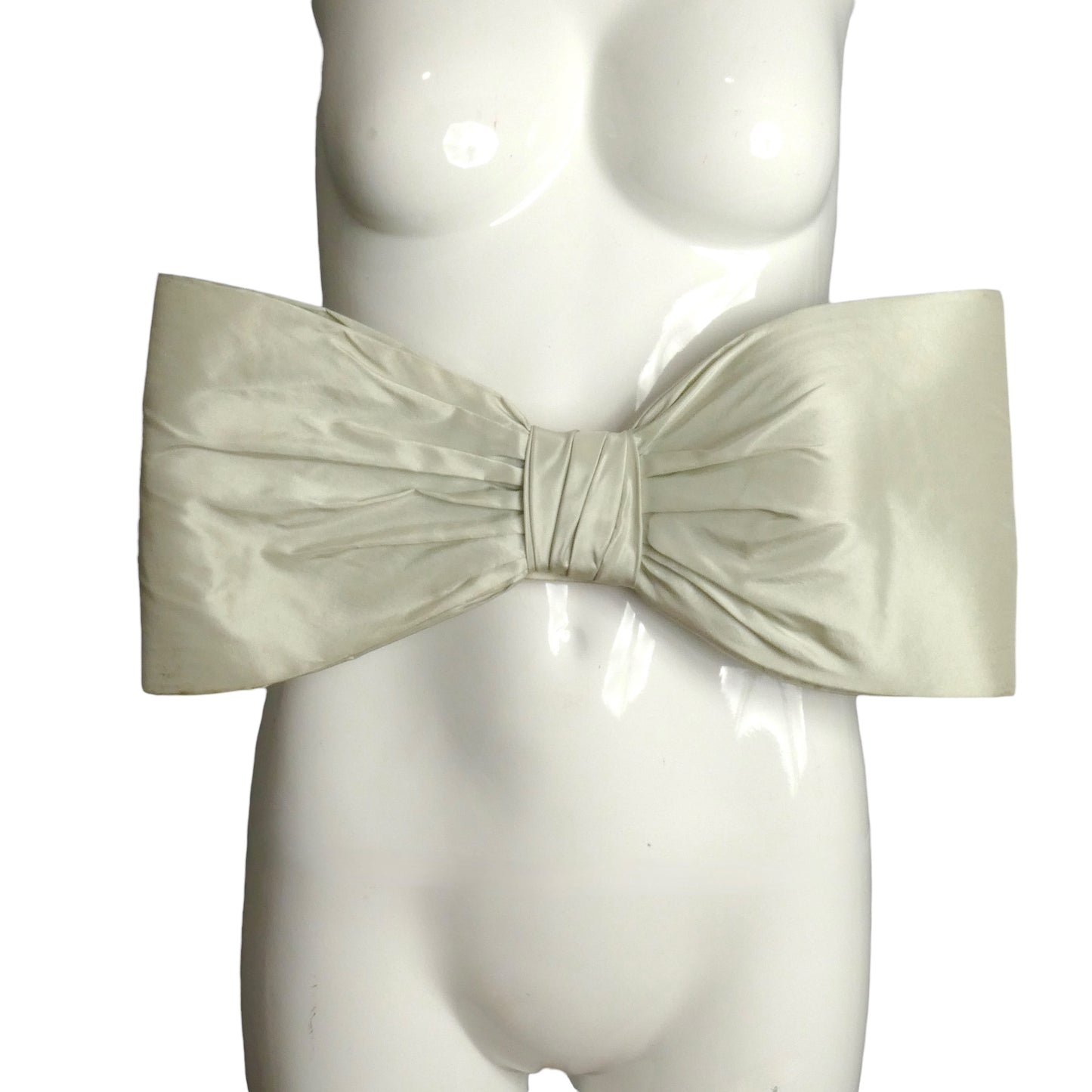 PIERRE CARDIN HERITAGE (HAUTE COUTURE)- 2008 Blue Taffeta Bow Belt