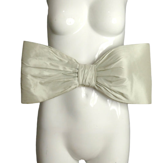 PIERRE CARDIN HERITAGE (HAUTE COUTURE)- 2008 Blue Taffeta Bow Belt