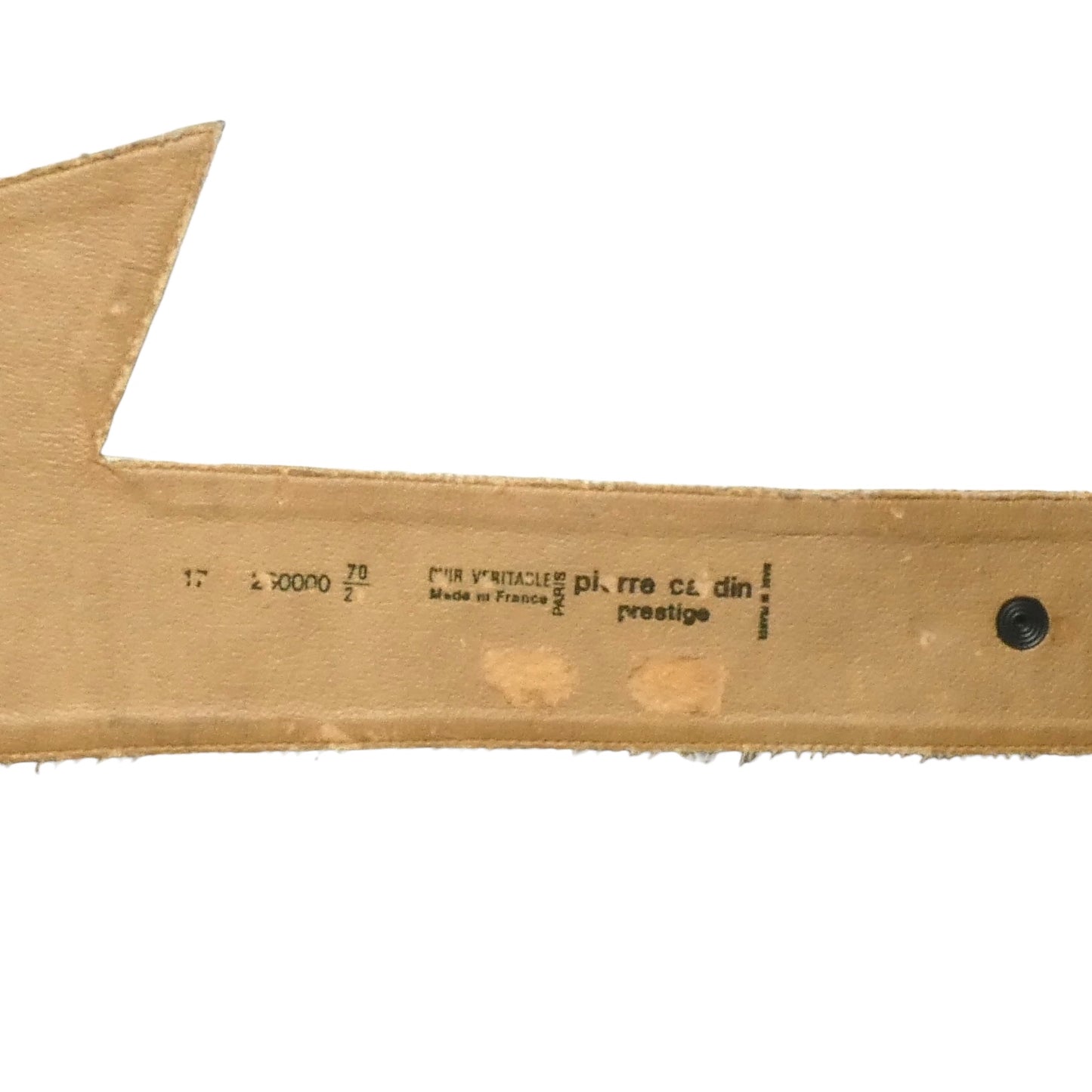 PIERRE CARDIN HERITAGE- 1993 White Leather Waist Belt, W-27"