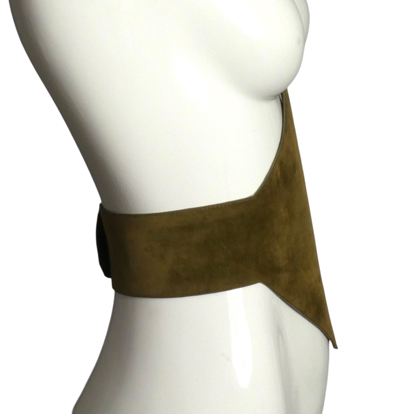 PIERRE CARDIN HERITAGE (HAUTE COUTURE)- 2002 Olive Sueded Belt, W-28"