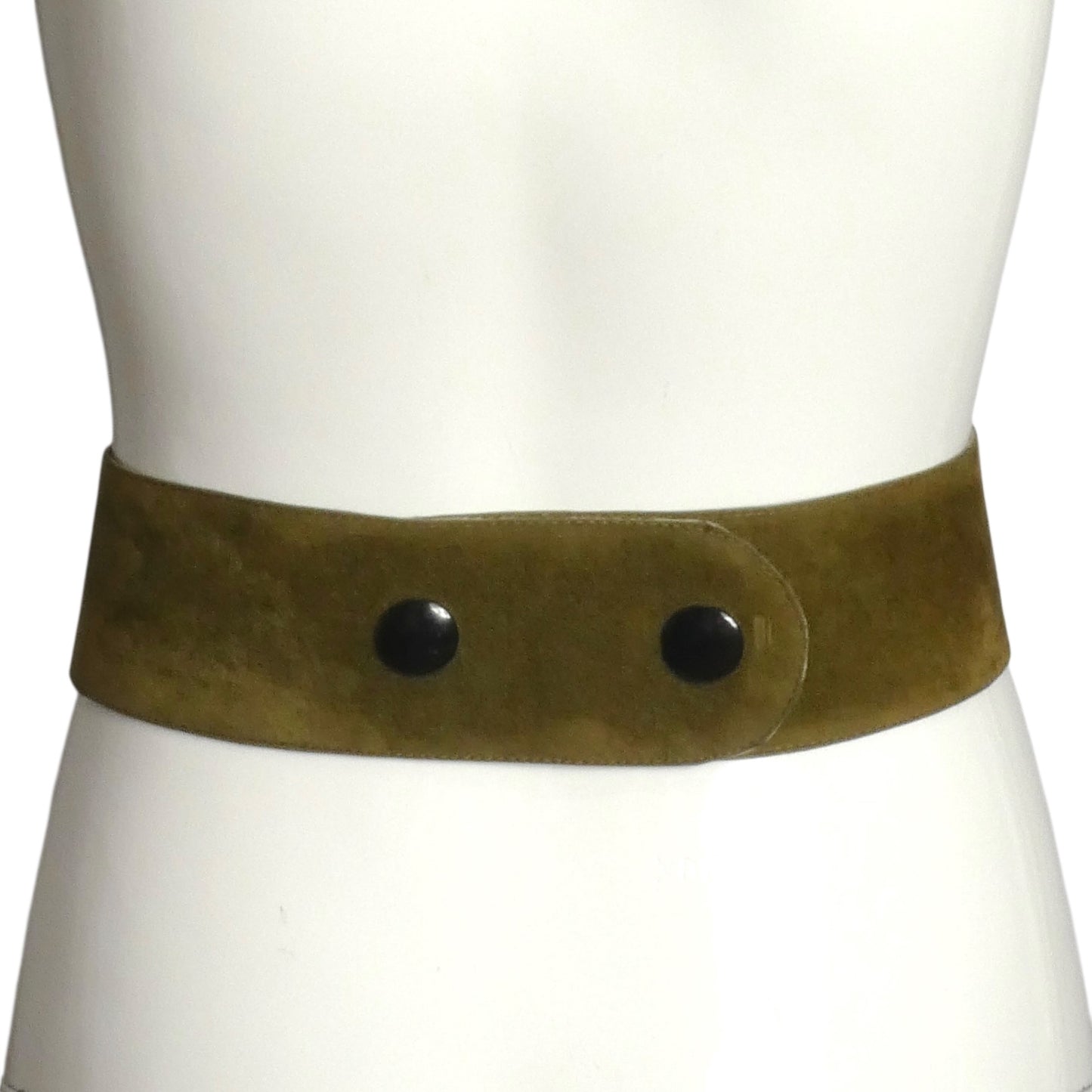 PIERRE CARDIN HERITAGE (HAUTE COUTURE)- 2002 Olive Sueded Belt, W-28"