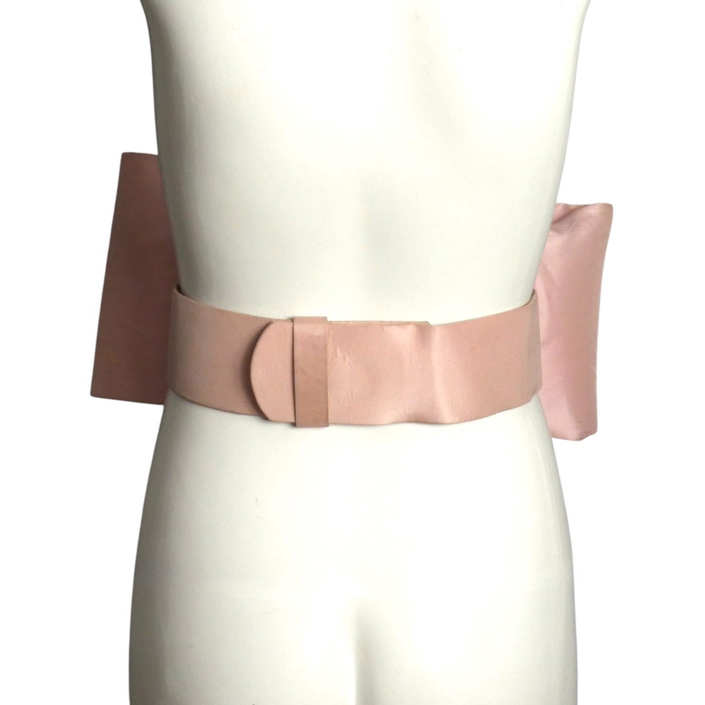 PIERRE CARDIN HERITAGE (HAUTE COUTURE)- 2008 Pink Taffeta Bow Belt, W-32"