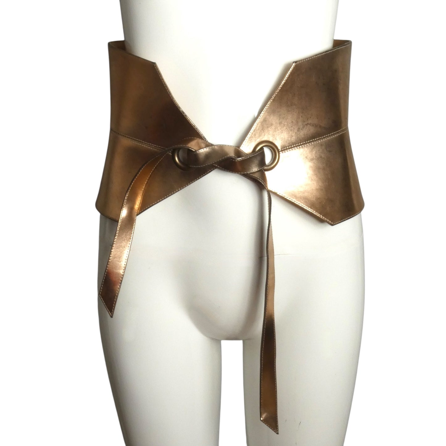 PIERRE CARDIN HERITAGE (HAUTE COUTURE)- 1993 Copper Leather Waist Cincher, W-24"