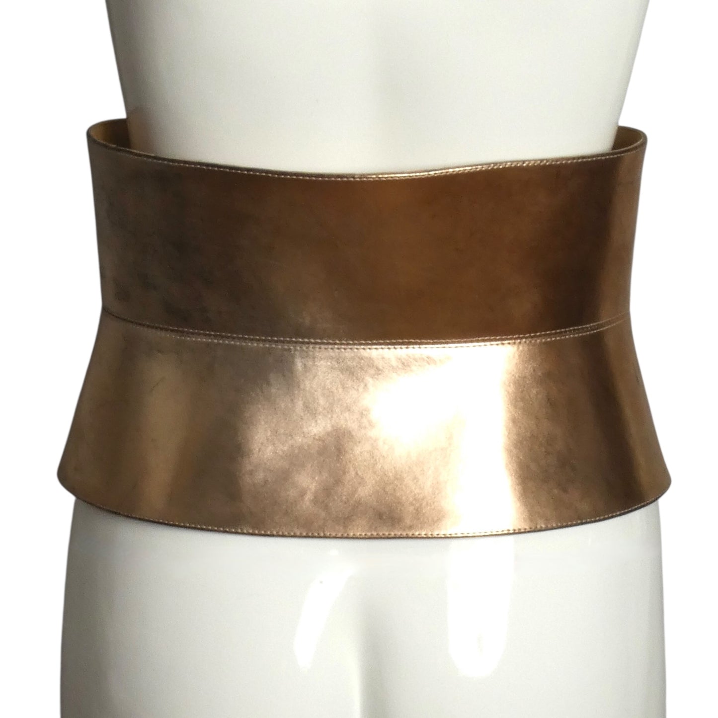 PIERRE CARDIN HERITAGE (HAUTE COUTURE)- 1993 Copper Leather Waist Cincher, W-24"