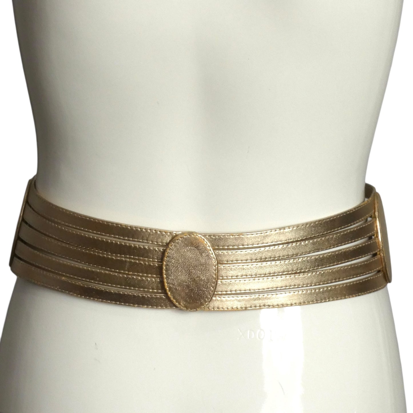 PIERRE CARDIN HERITAGE (HAUTE COUTURE)- 2008 Gold Metallic Leather Belt, W-27"