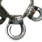 PIERRE CARDIN-2011 Silver Metal & Black Rubber Statement Necklace