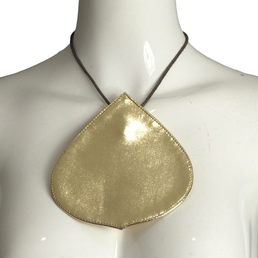 PIERRE CARDIN-1993 Gold Metallic Medallion Necklace