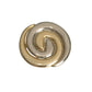 PIERRE CARDIN-2000 Gold & Silver Metal Spiral Brooch