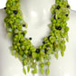 PIERRE CARDIN-Green Glass Bead Necklace