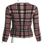 ALEXANDER MCQUEEN- Wool Plaid Sweater Top, Size 4