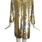 PIERRE CARDIN HAUTE COUTURE-1991 Gold & Silver Sequin Cocktail Dress, Size 4