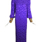 OSCAR DE LA RENTA- 1980s Purple Jeweled Jacquard Gown, Size 8