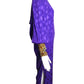 OSCAR DE LA RENTA- 1980s Purple Jeweled Jacquard Gown, Size 8