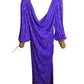 OSCAR DE LA RENTA- 1980s Purple Jeweled Jacquard Gown, Size 8