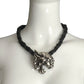 PIERRE CARDIN-1994 Metal Lions Head & Rubber Choker