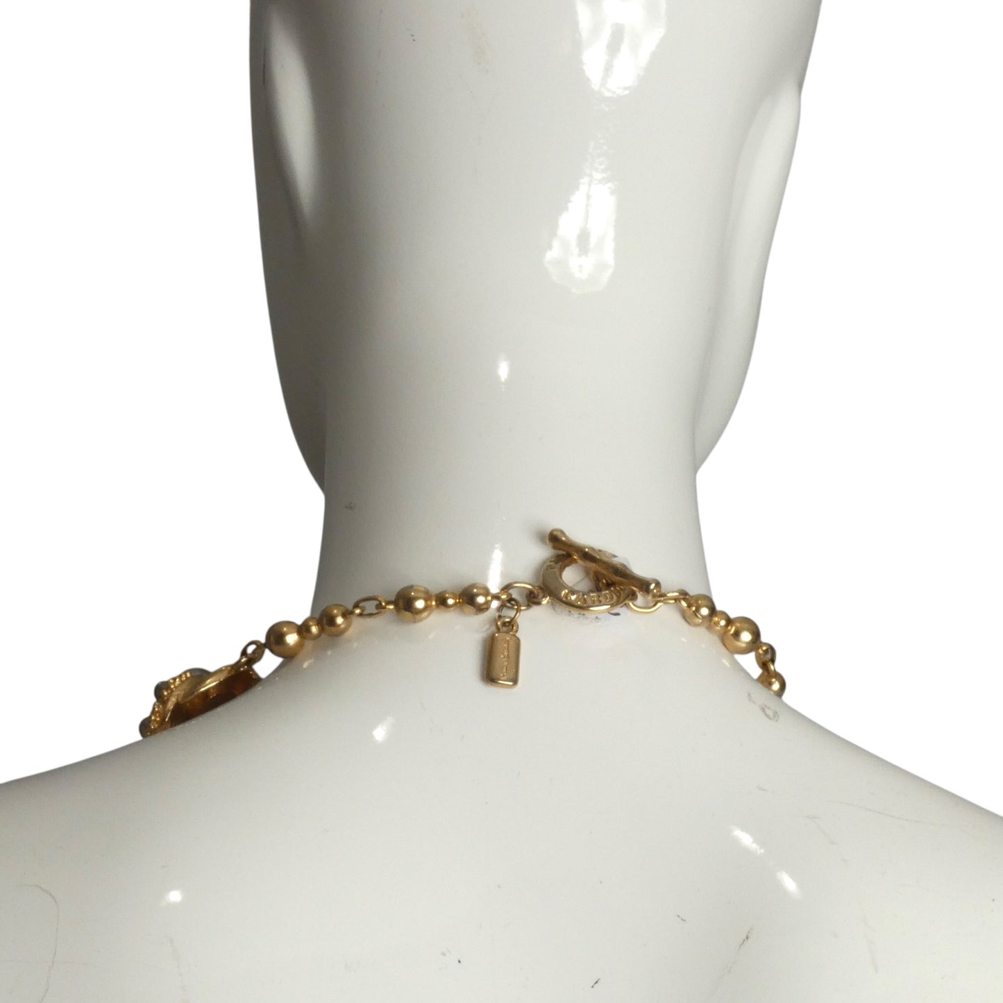 PIERRE CARDIN-2000 Gold & Silver Metal Medallion Necklace