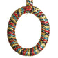 PIERRE CARDIN-1998 Multi Color Tube Raffia Necklace