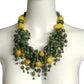 PIERRE CARDIN-1995 Multi Color Ceramic Bead Necklace